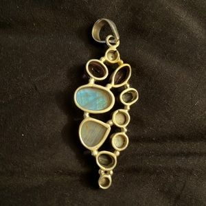 Artisan multi gemstone pendant